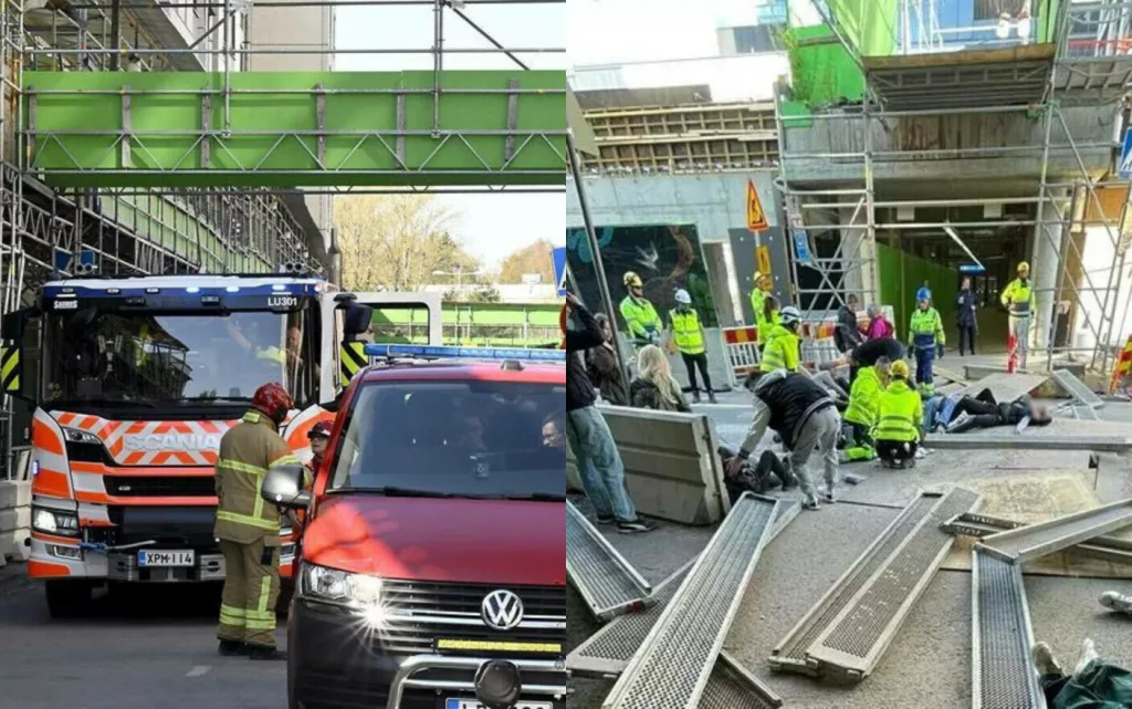 24 de răniţi după ce un pod pietonal s-a prăbușit în Finlanda