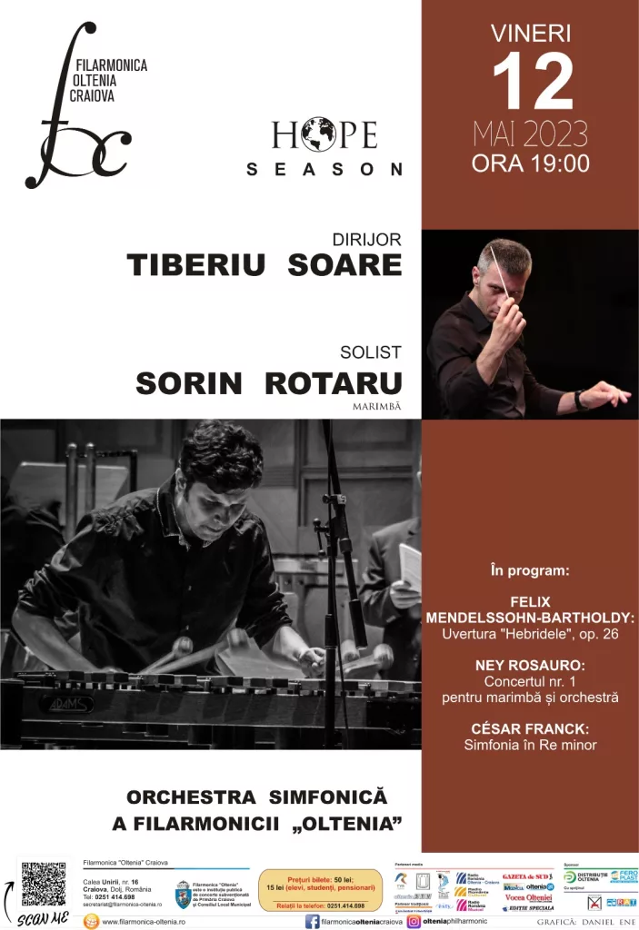 Concert simfonic de marimbă la Filarmonica Oltenia