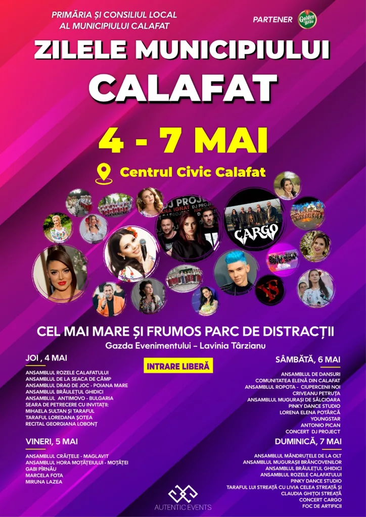 Zilele municipiului Calafat între 4-7 mai