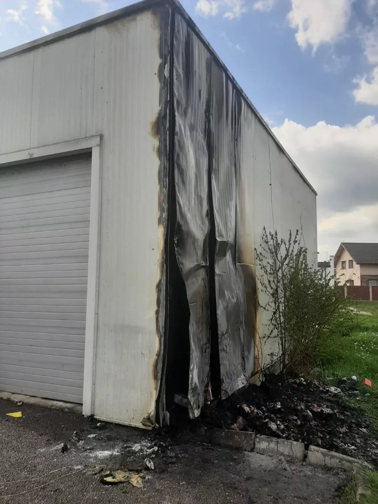 Incendiu la o magazie din Târgu Jiu