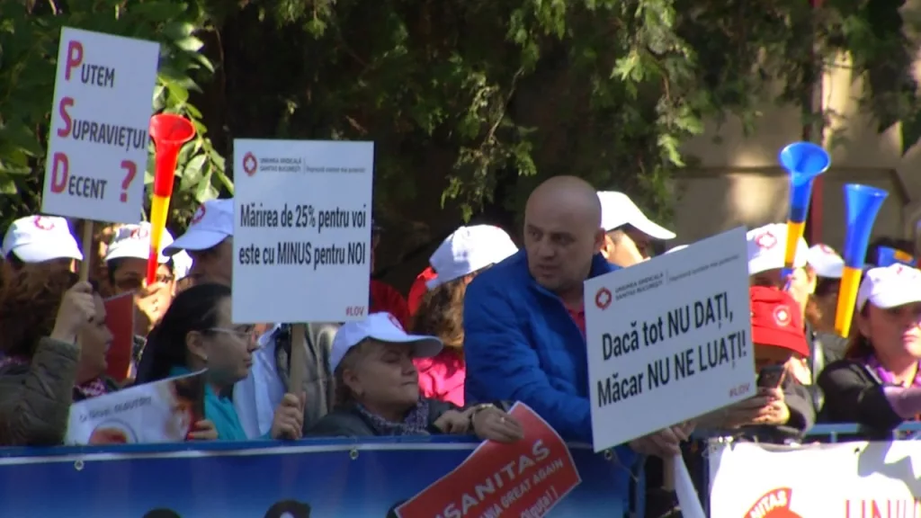 Protest în faţa Ministerului Sănătăţii