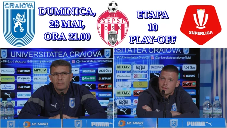 „U” Craiova – Sepsi / Eugen Neagoe şi Juraj Badelj, optimişti înaintea disputei cu covăsnenii