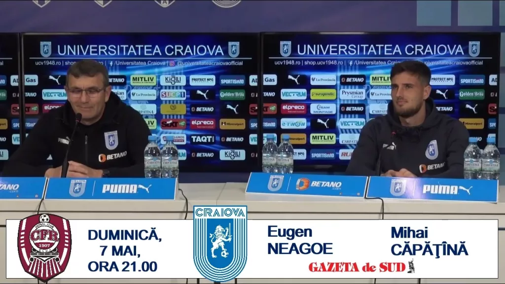CFR Cluj – „U“ Craiova | Eugen Neagoe şi Mihai Căpăţînă au prefaţat meciul din Gruia