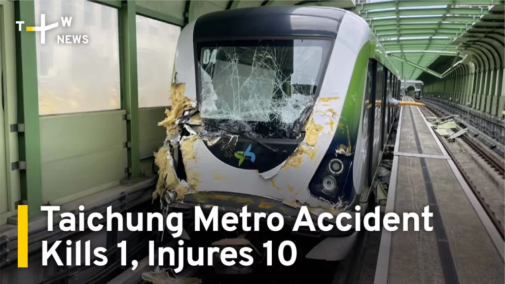O macara a căzut de la etajul 31 pe un metrou din Taiwan