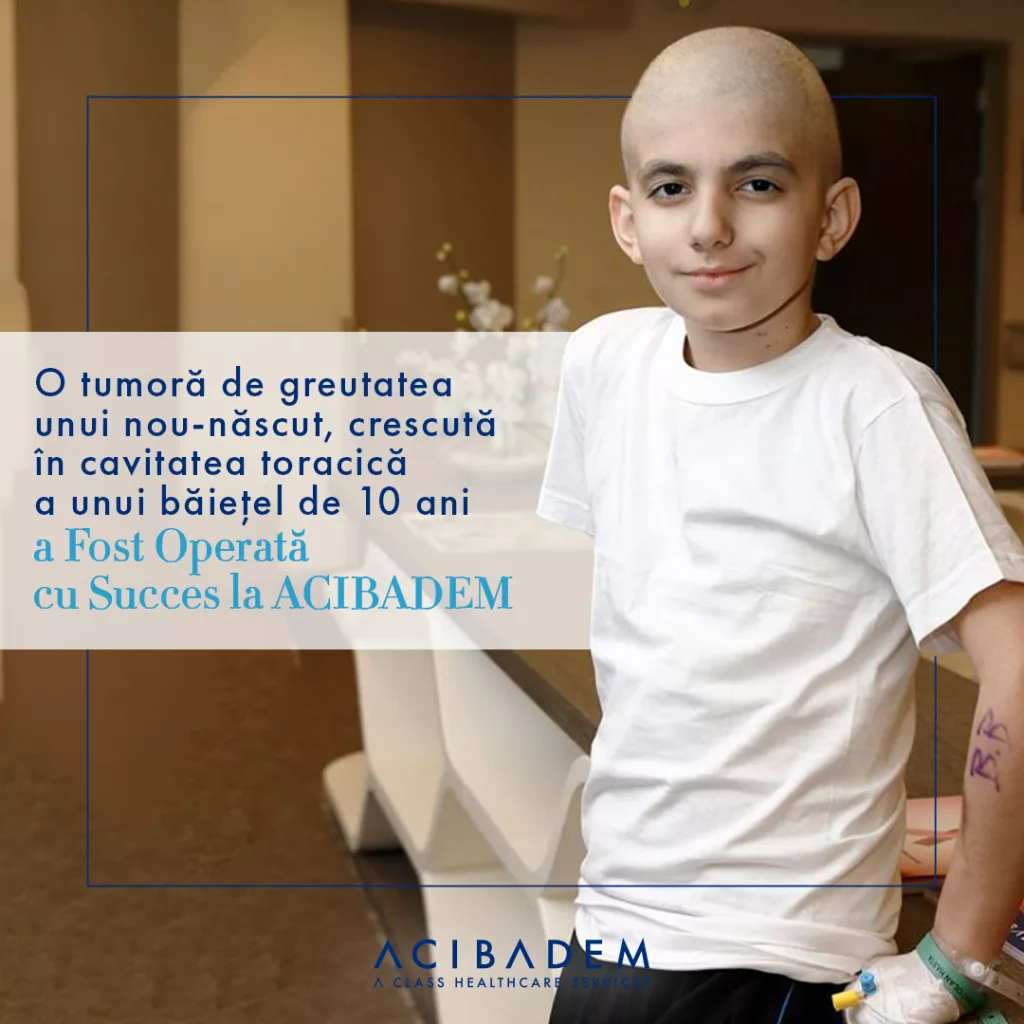O operație demnă de istoria medicinei a salvat un băiat cu o tumoră gigant