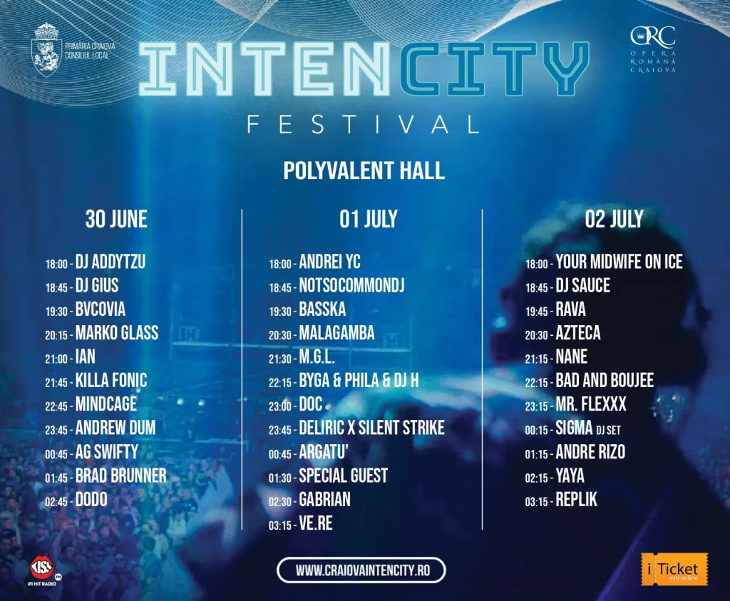 Festivalul IntenCity: Program Sala Polivalentă