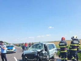 Traficul rutier este blocat pe DN 6 între localitățile Coșoveni și Leu