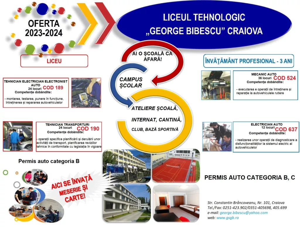 Campus modern, burse şi oportunităţi la Liceul George Bibescu