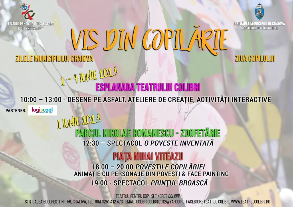 Spectacole și evenimente de Ziua Copilului, în Craiova
