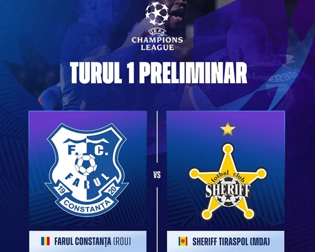 Farul Constanța dă peste campioana Moldovei în primul tur al Ligii Campionilor