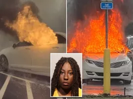 I-a luat foc mașina în parcare, cu copii în ea, în timp ce fura în mall