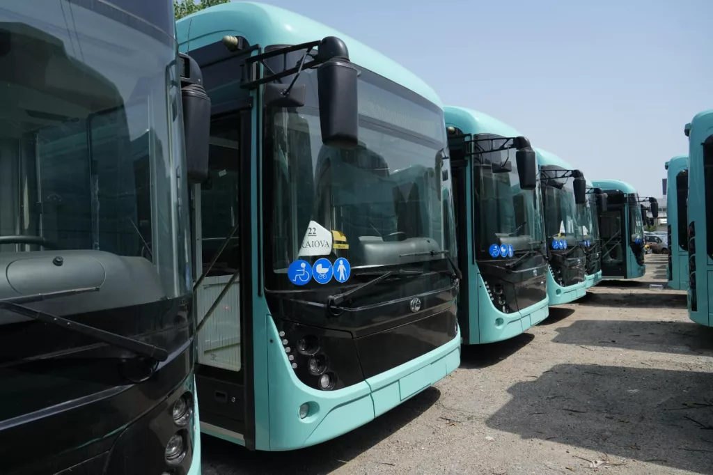 Cele 30 de autobuze electrice noi au ajuns la Craiova