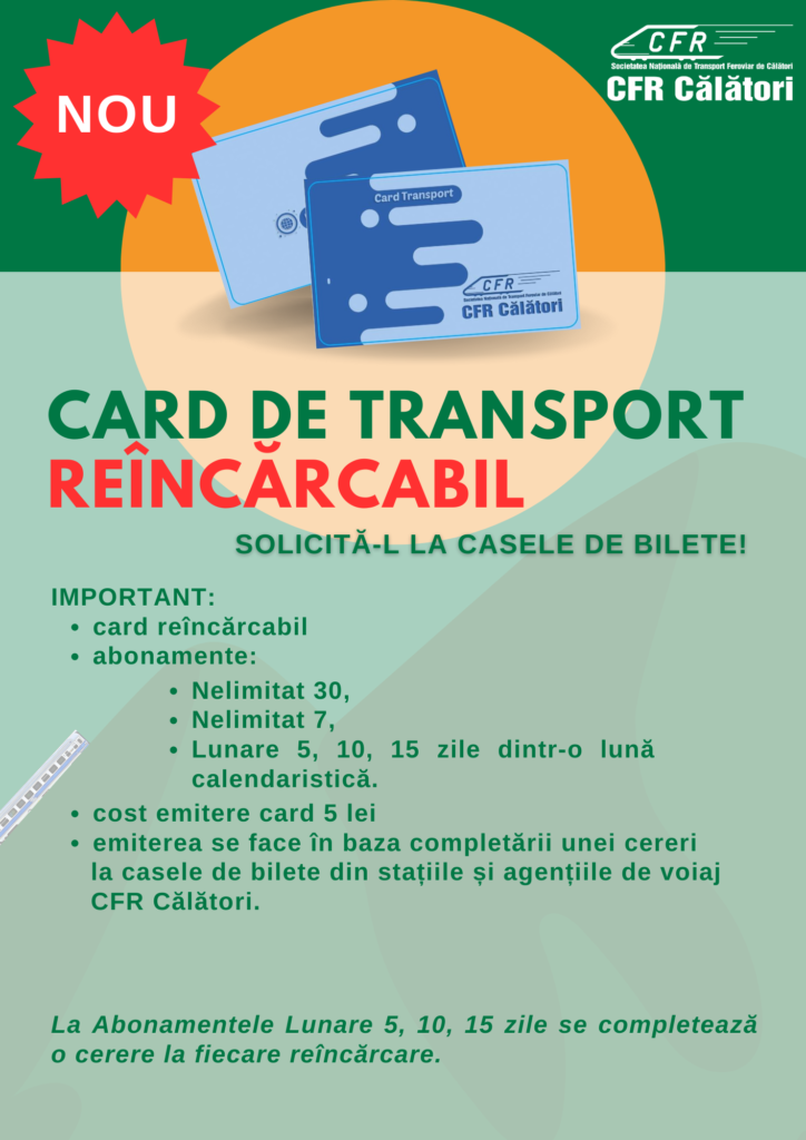 Card de transport reîncărcabil pentru abonamente
