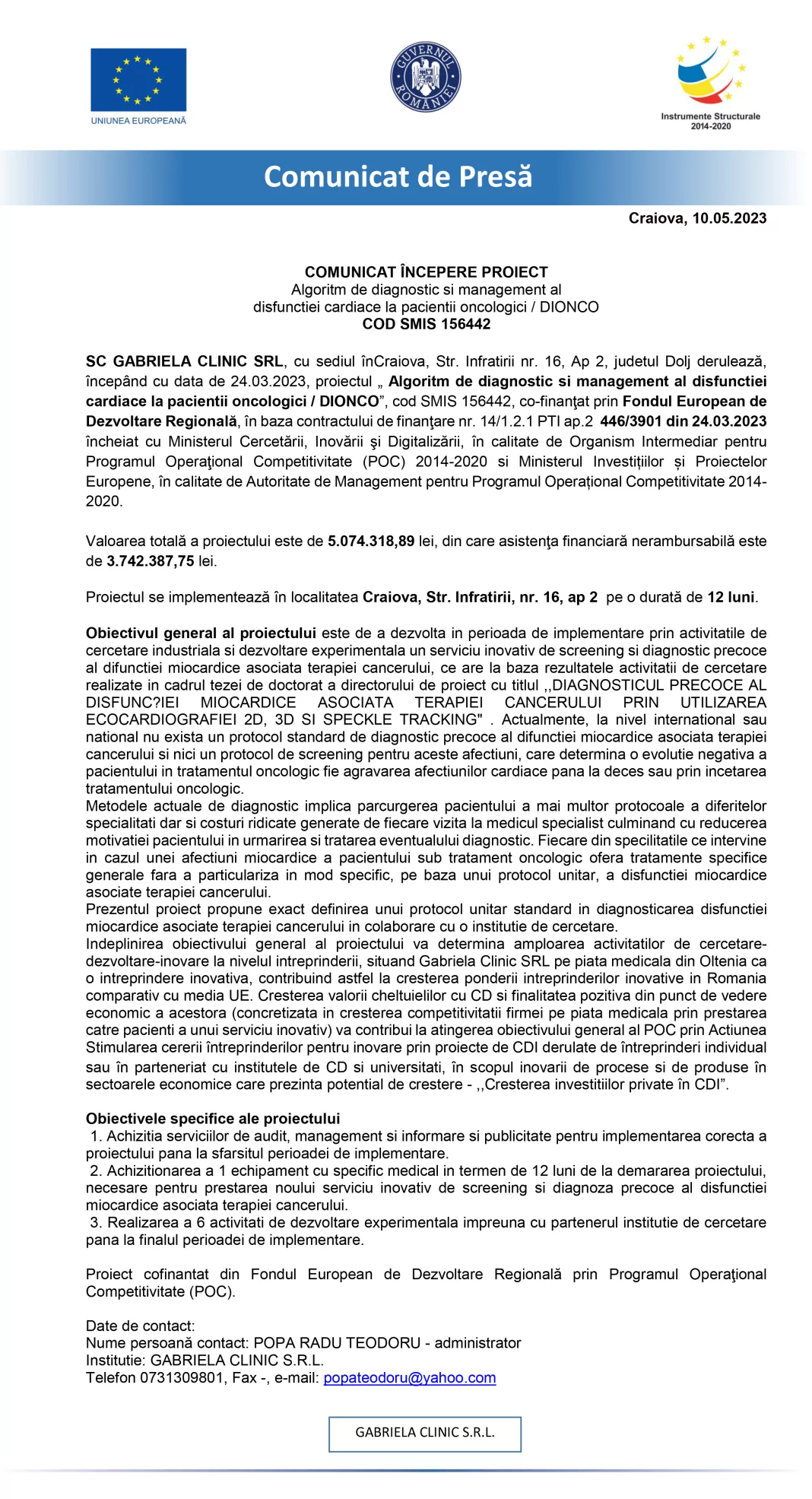 Algoritm de diagnostic şi management al disfuncţiei cardiace la pacienţii oncologici/DIONCO