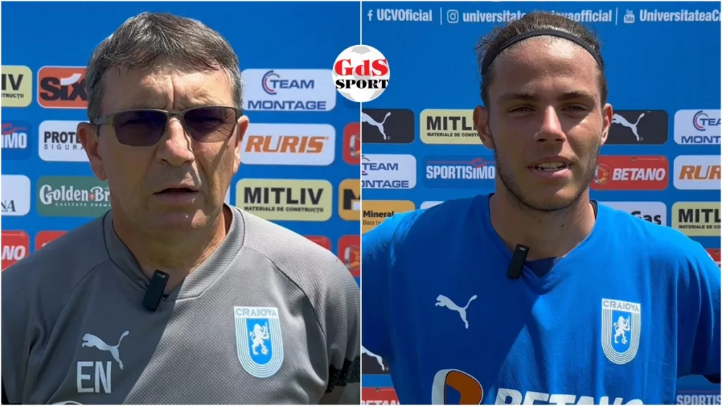 Eugen Neagoe şi Atanas Trică, după victoria cu Slavia Sofia