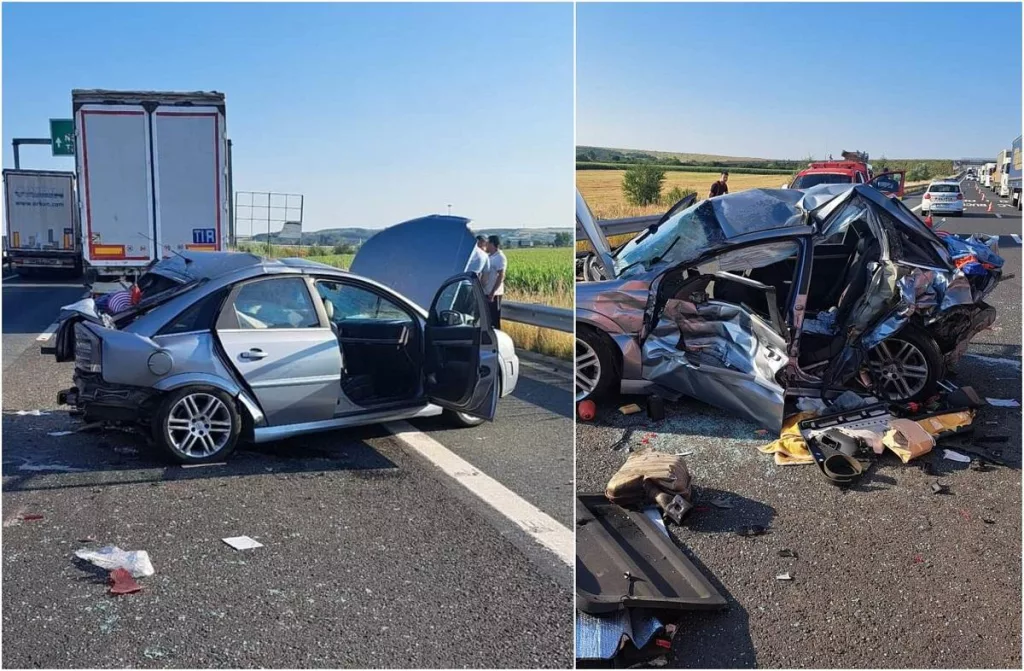 Doi răniţi într-un accident cu patru autovehicule