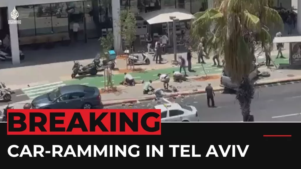 (VIDEO) Tel Aviv: O mașină a intrat pe trotuarul plin cu pietoni. 7 persoane, rănite