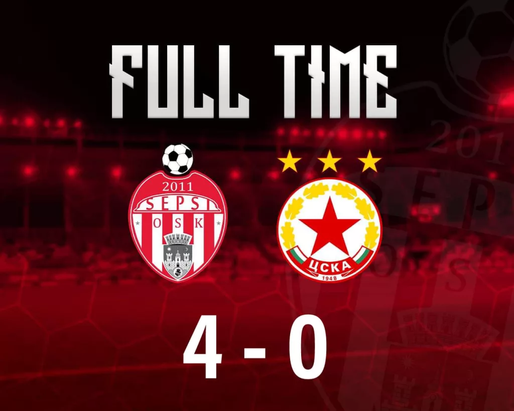 Conference League | Sepsi a prins-o pe ŢSKA Sofia cu lecțiile nefăcute