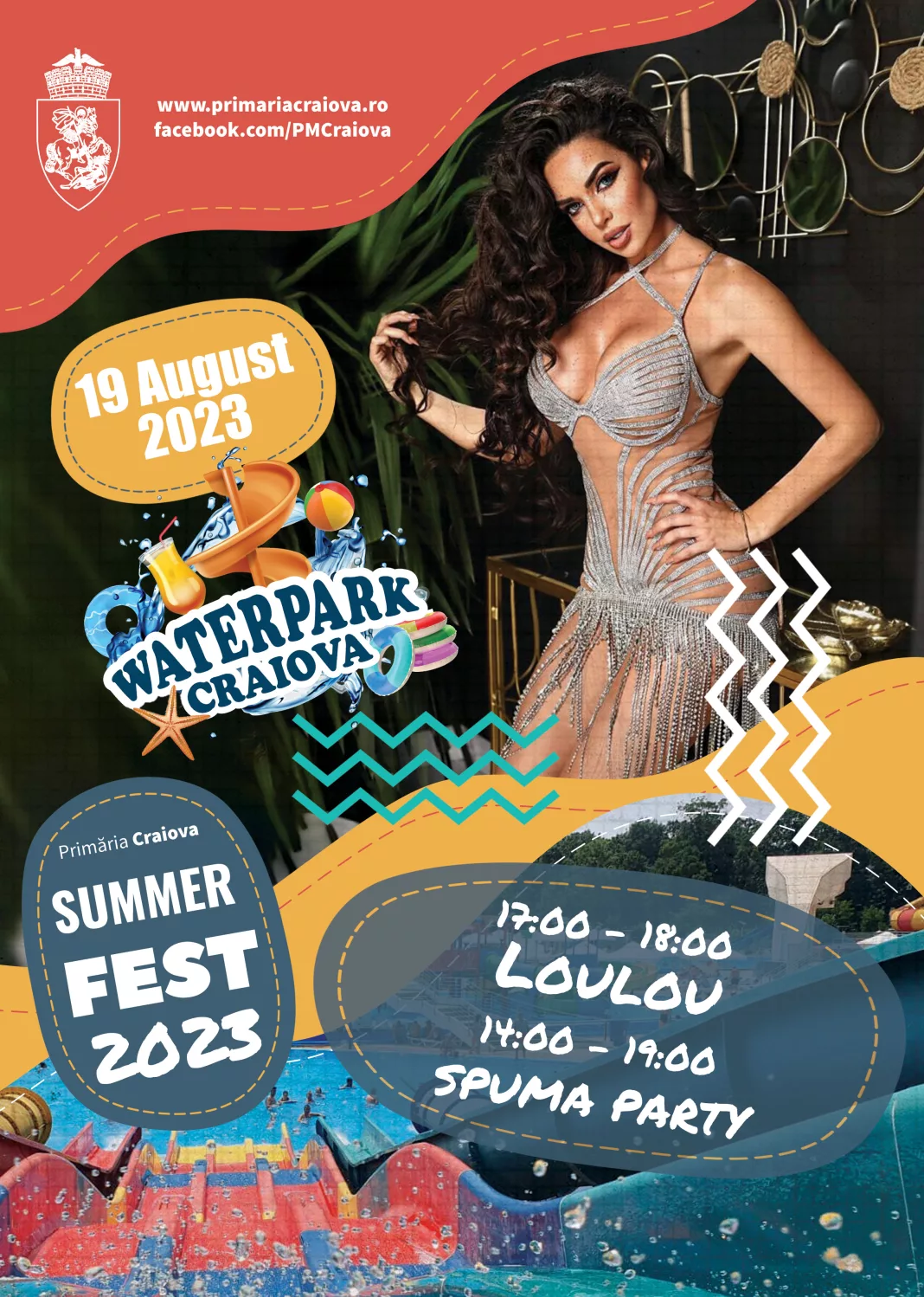 O artistă spectaculoasă – Loulou și Spuma Party sunt cele mai bune ingrediente pentru a petrece ziua de sâmbătă, 19 august, în cel mai mare parc acvatic din Oltenia – Craiova Water Park
