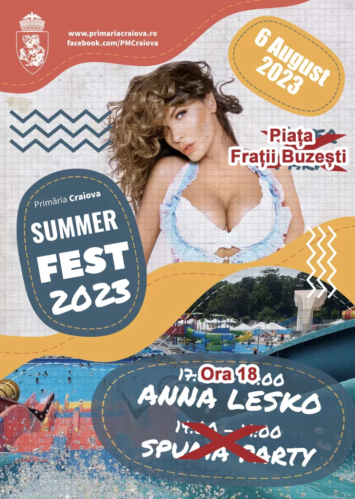 Spectacol Anna Lesko în piața Frații Buzești din Craiova