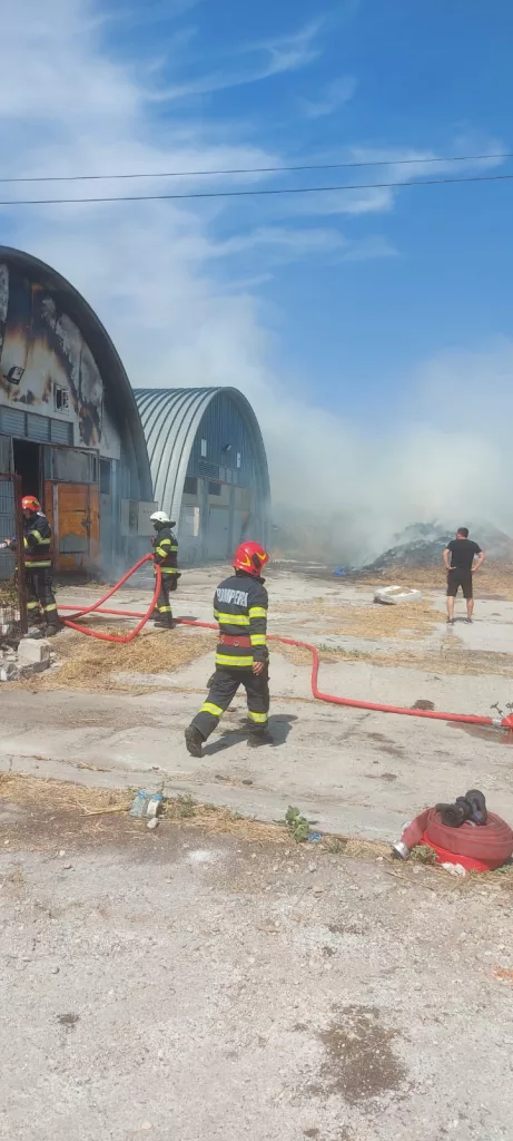 Incendiu la o hală dezafectată din comuna Mischii
