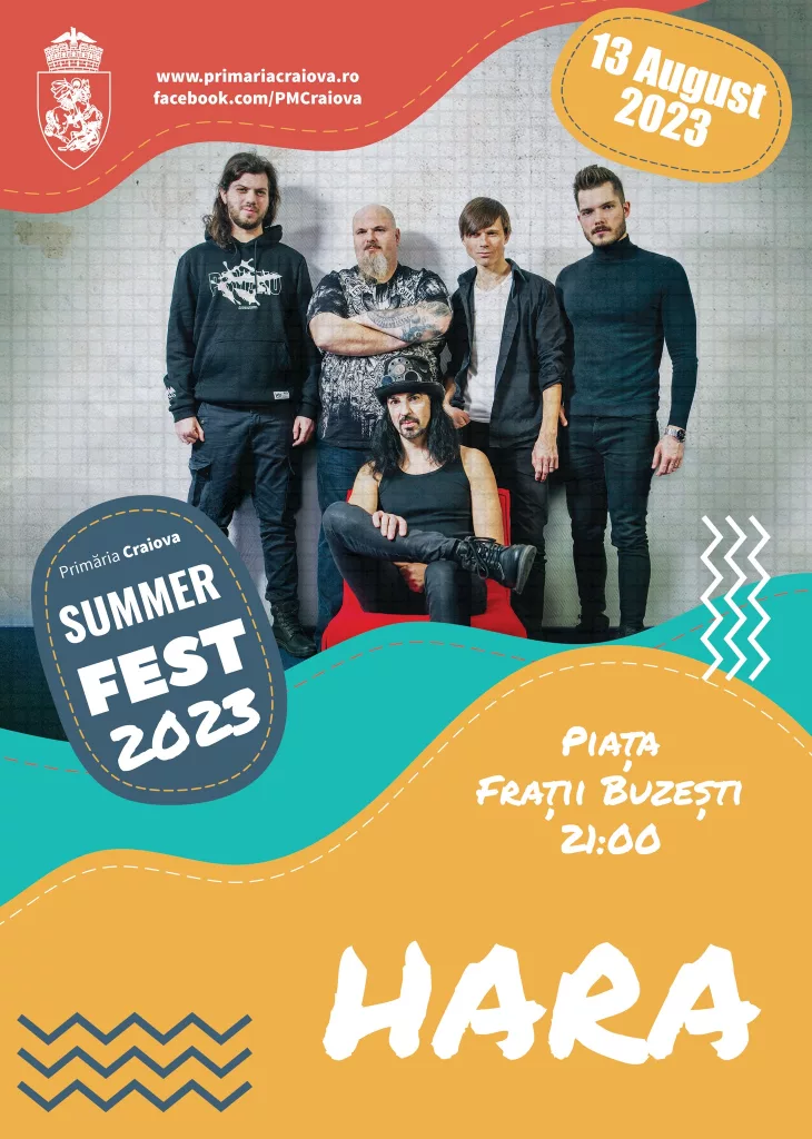 Trupa Hara concertează duminică în Craiova