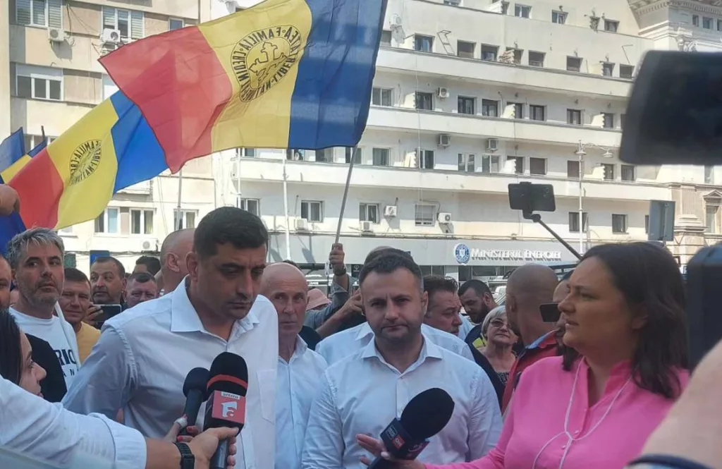 Protest AUR la Ministerul Sănătăţii împotriva vaccinării obligatorii, care nu există