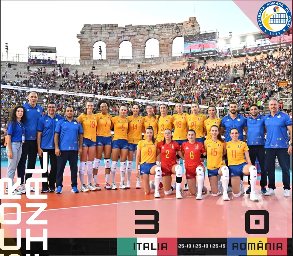 Volei (f) | România, învinsă de Italia cu 3-0 în meciul de debut al Campionatului European