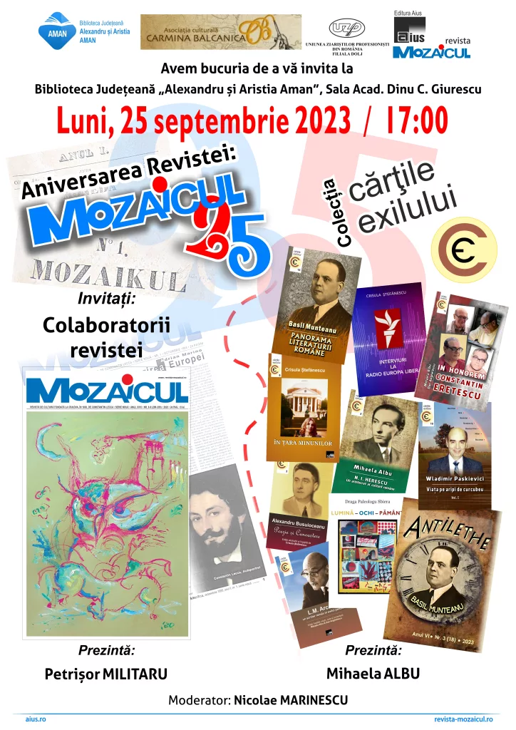 Craiova: 25 de ani de la apariția revistei Mozaicul