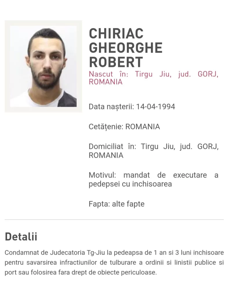 Gorj: Bărbatul care i-a înjurat pe polițiști în mașină, dat în urmărire națională