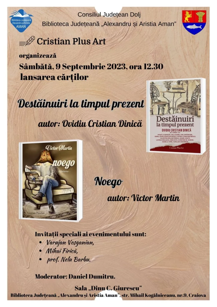 Lansare de carte la Bibliblioteca Aman din Craiova