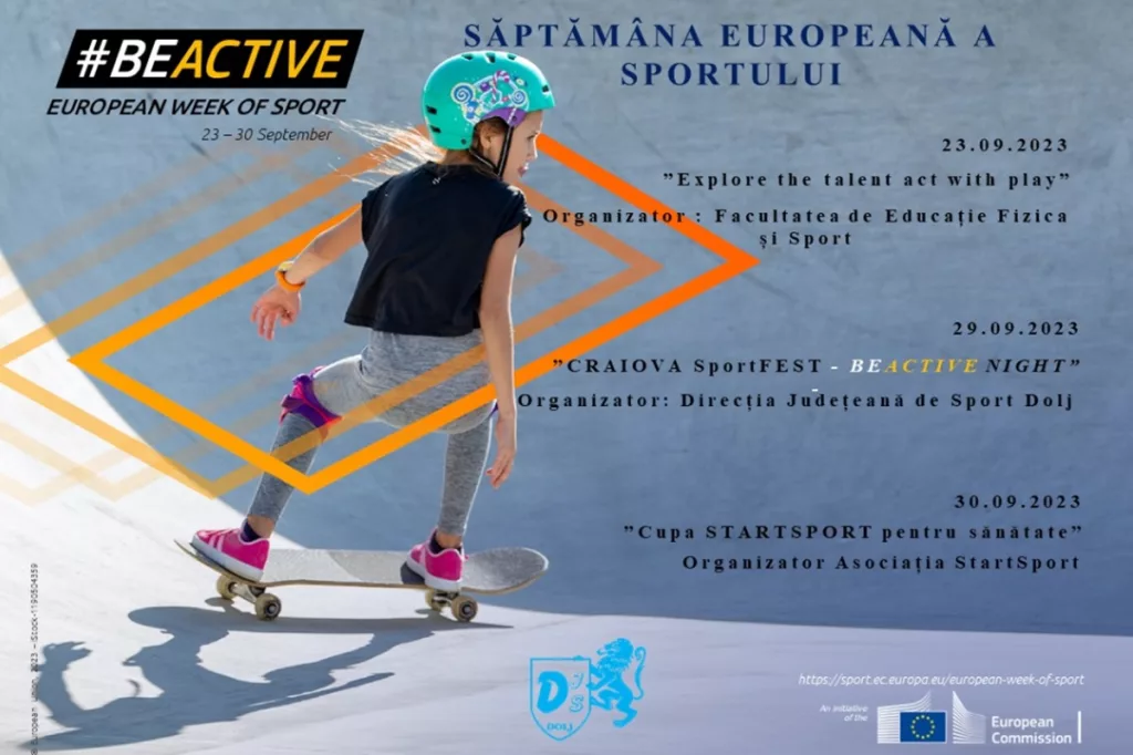 Săptămâna Europeană a Sportului, în prim plan la Craiova