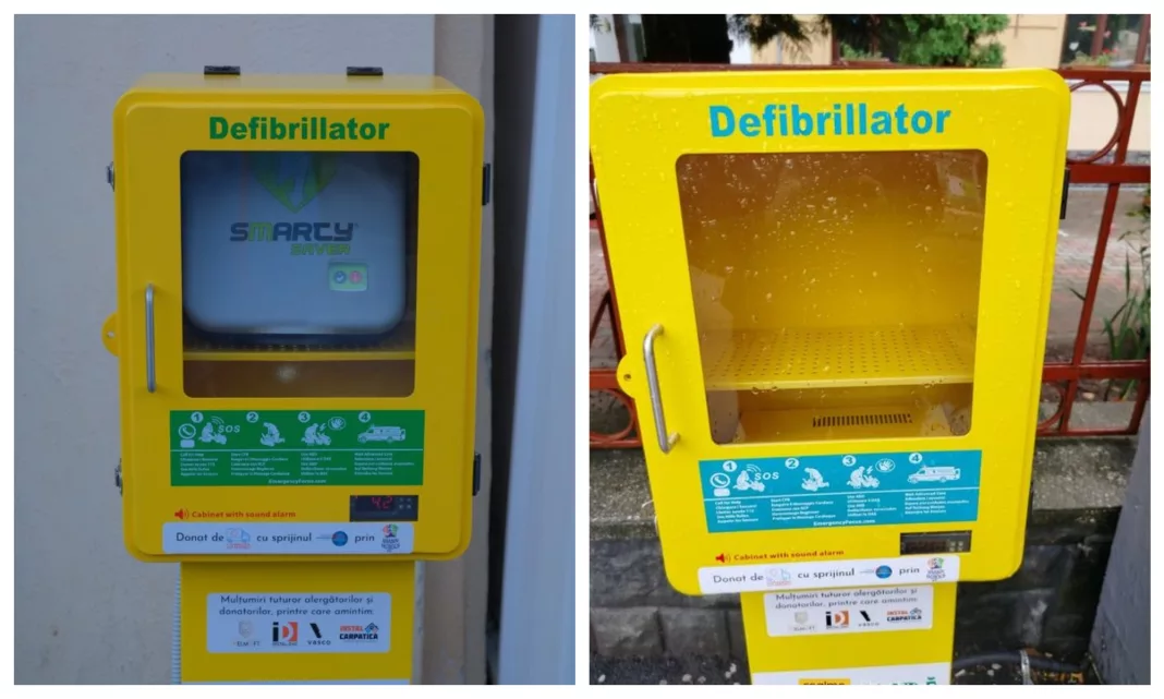 Defibrilatorul furat din centrul Brașovului, pus la vânzare cu 100 euro