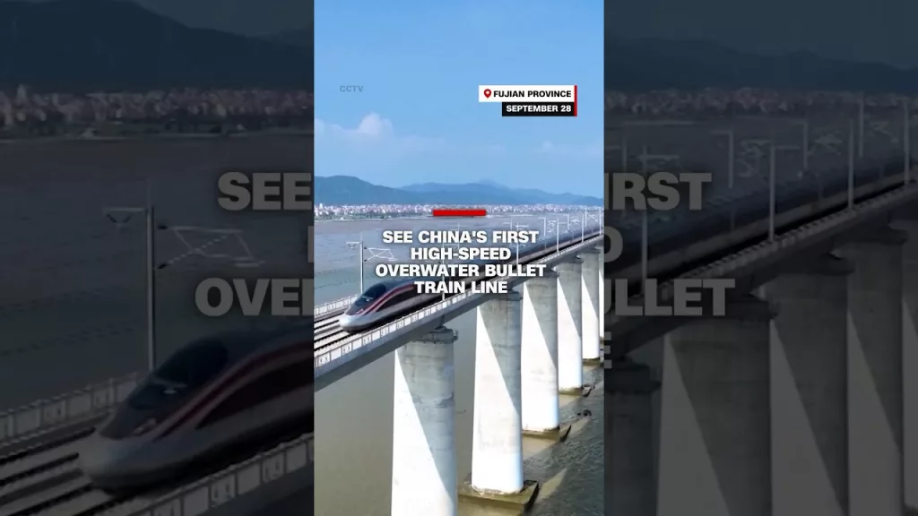 (VIDEO) China a lansat primul său tren de mare viteză deasupra apei