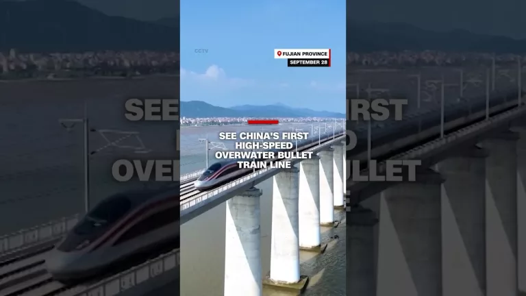 (VIDEO) China a lansat primul său tren de mare viteză deasupra apei