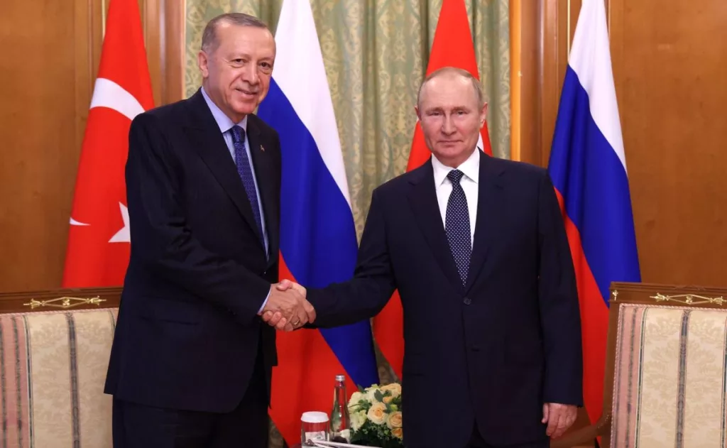 Vladimir Putin l-a primit pe Recep Erdogan la Soci