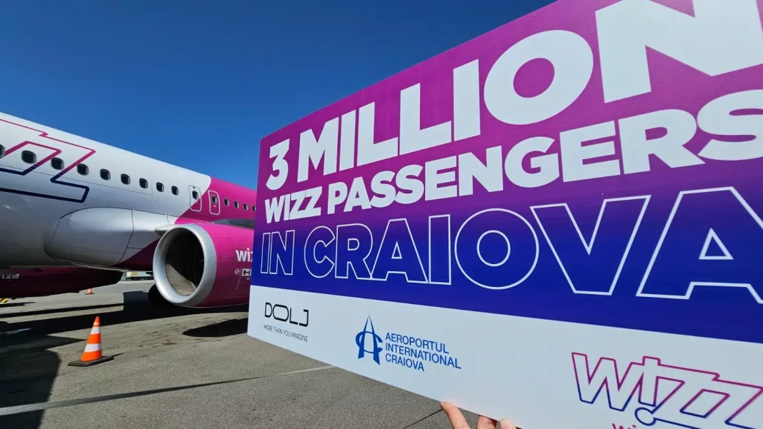 WIZZ AIR, alegerea a 3 milioane de pasageri la Craiova