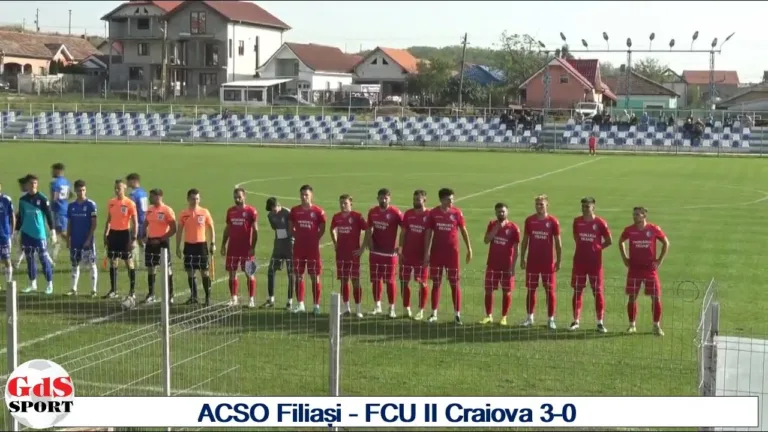 Liga 3 | ACSO Filiași – FCU II Craiova 3-0. Victorie fără emoții! (VIDEO)