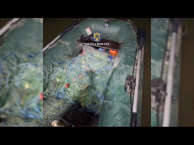 (VIDEO) Dolj: 2.500 de metri de plase monofilament, confiscate