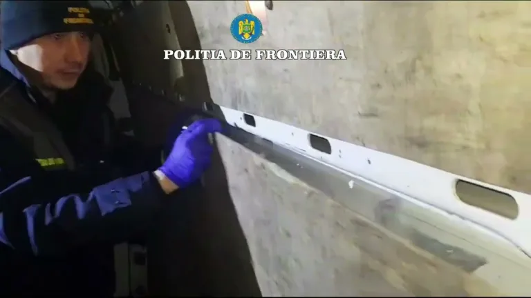 (VIDEO) Țigări ascunse în podeaua unui microbuz