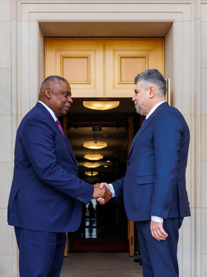 premierul Marcel Ciolacu s-a întâlnit astăzi, la Washington, cu Secretarul american al Apărării, Lloyd J. Austin