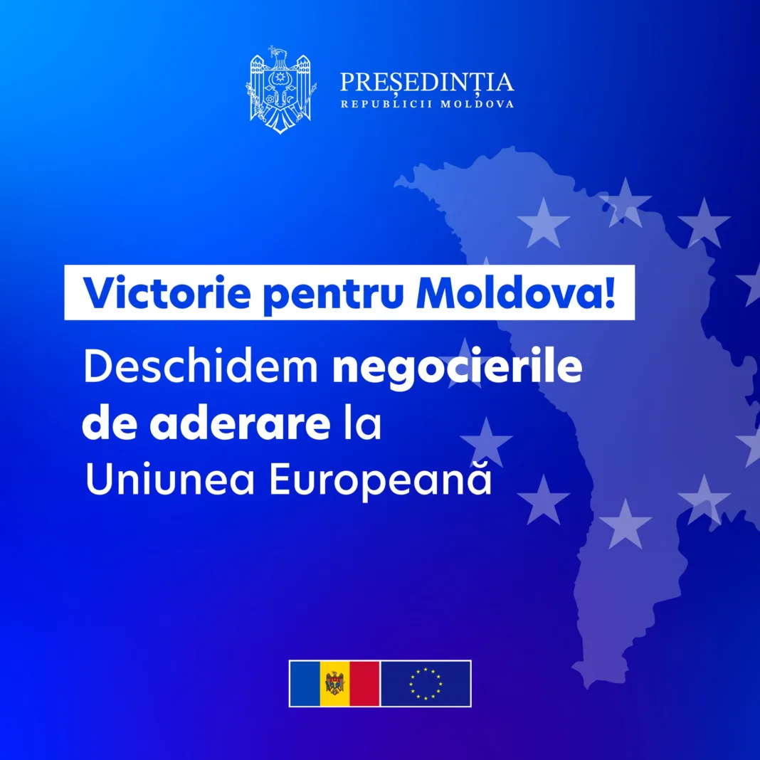 Uniunea Europeană începe negocierile de aderare cu Republica Moldova și Ucraina
