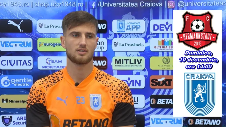 Hermannstadt – „U“ Craiova | Mihai Căpățînă: „Vom merge cu un singur gând, de a câștiga“ (VIDEO)
