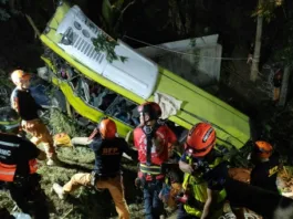 Un autobuz de pasageri a ieșit de pe drum și s-a prăbușit pe un munte din provincia Antique, provocând moartea a 17 persoane