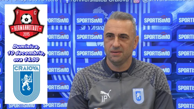 Hermannstadt – „U“ Craiova | Ivaylo Petev: „Sper să ne prezentăm foarte bine“ (VIDEO)