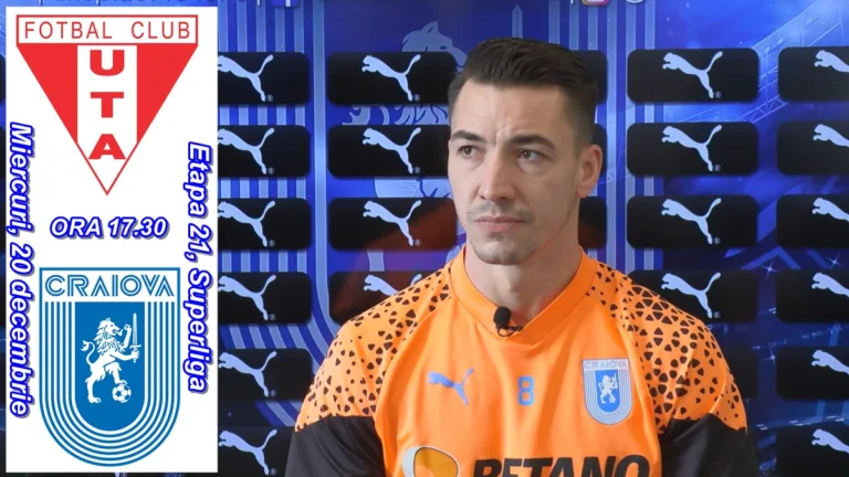 UTA – „U“ Craiova | Alex Mateiu: „Mergem cu gândul de a câştiga“ (VIDEO)