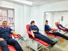 Jandarmii mehedințeni au donat sânge pentru a salva vieți