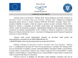 Finalizarea proiectului «Strategia de Dezvoltare Locală a Asociației Grup Local Pescăresc ”Dunărea Dolj”»