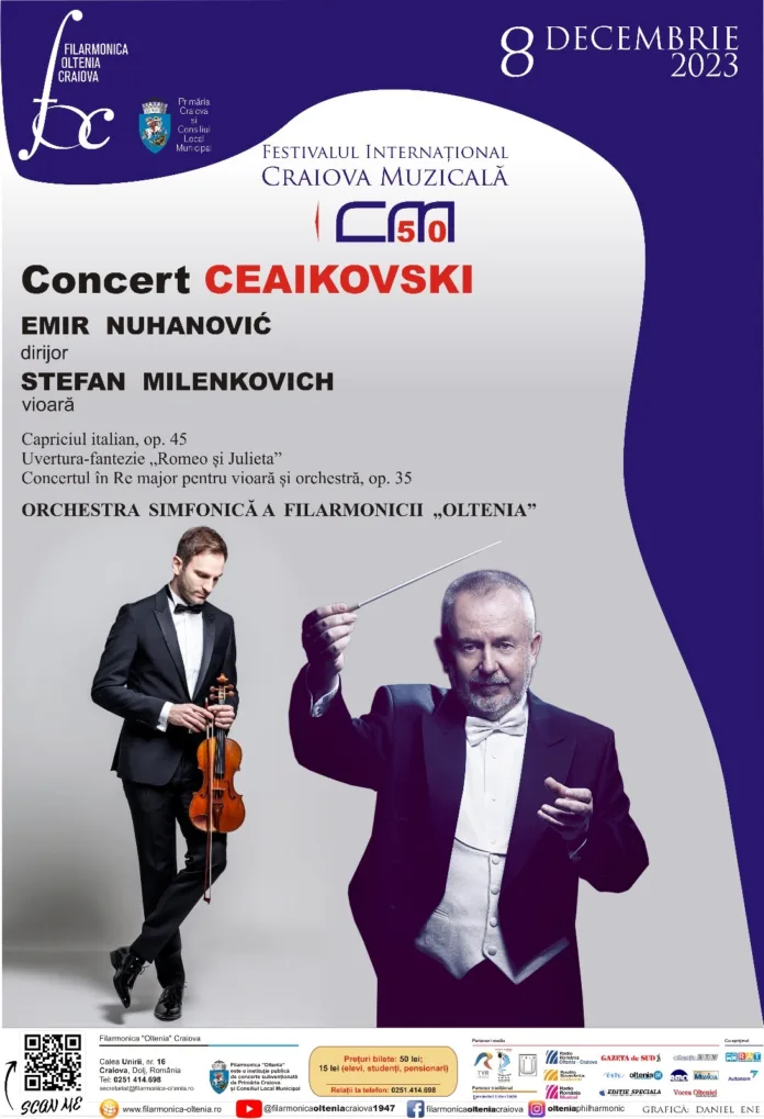 concert 8 dec 2023 Concert Ceaikovski la Festivalul Internațional ”Craiova Muzicală” 50