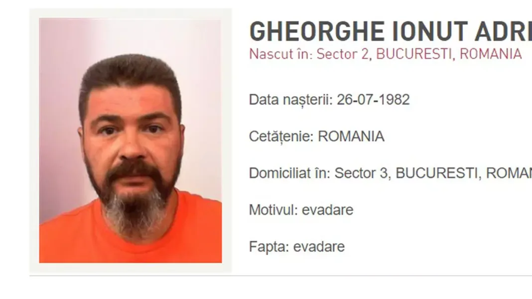 Un deținut de la Rahova a evadat din mașina care îl aducea la penitenciar